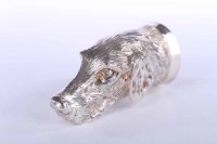 Lot 363 - MODERN SILVER HOUND STIRRUP CUP Comyns of...