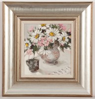 Lot 1703 - * ETHEL WALKER, STILL LIFE WITH DAISIES oil on...