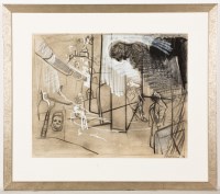 Lot 1714 - * PETER HOWSON OBE, STUDY FOR THE SET OF...