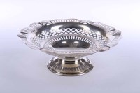 Lot 369 - GEORGE V PIERCED SILVER COMPORT maker William...