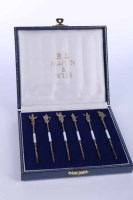 Lot 374 - SET OF SIX MODERN SILVER NOVELTY COCKTAIL...