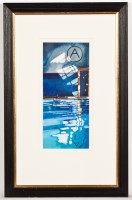 Lot 1841 - BRYAN EVANS, IN AT THE DEEP END watercolour...