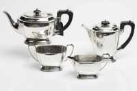 Lot 380A - GEORGE V SILVER FOUR PIECE TEA SERVICE maker...