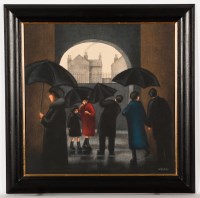 Lot 1851 - * SAM SKELTON, WATER UNDER THE BRIDGE acrylic...
