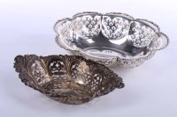 Lot 381 - GEORGE V PIERCED SILVER COMPORT maker S...