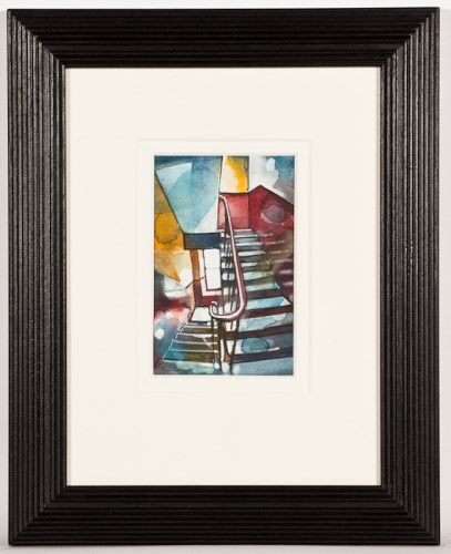 Lot 1873 - BRYAN EVANS, YELLOW AND RED watercolour and...