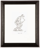 Lot 1876 - GRAHAM MCKEAN, JAZZ PLAYER pencil on paper,...