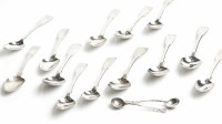 Lot 384 - LOT OF GEORGIAN SCOTTISH SILVER TEASPOONS...