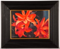 Lot 1912 - ALASTAIR W. THOMSON, TIGER LILIES oil on...