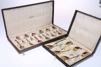 Lot 387 - TWO SETS OF NORWEGIAN DAVID ANDERSEN SILVER...
