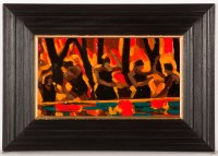 Lot 1939 - * JAMIE O'DEA, FLAMING DESIRE oil on board...