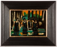 Lot 1941 - * JAMIE O'DEA, CLEANSING THE RIGHTEOUS oil on...