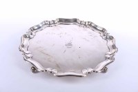 Lot 392 - GEORGE V SILVER SALVER maker R & W Sorley,...