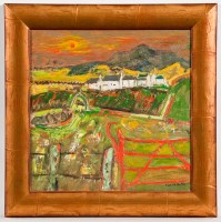 Lot 1701 - * DAVID M.MARTIN RSW RGI, RED SKIES, RED GATE...