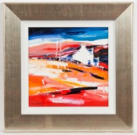 Lot 1716 - * PAT KRAMEK, OLD COTTAGE, ISLE OF SKYE oil on...