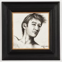 Lot 1775 - LEX MCFADYEN, CHARCOAL STUDY charcoal on paper,...