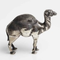 Lot 400 - EDWARDIAN NOVELTY SILVER CAMEL PIN CUSHION...
