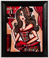 Lot 1810 - * LAETITIA GUILBAUD, TARTAN EVENING acrylic on...