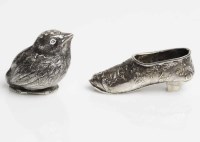 Lot 406 - EDWARDIAN IMPORTED NOVELTY SILVER SHOE PIN...