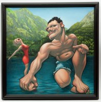 Lot 1879 - TIM LENAGHAN, MIDSUMMER MADNESS oil on board,...