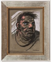 Lot 1908 - * PETER HOWSON OBE, THE PUGILIST pastel on...
