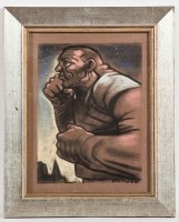 Lot 1909 - * PETER HOWSON OBE, STARRY NIGHT pastel on...