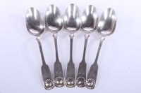 Lot 413 - SEVEN VICTORIAN SCOTTISH SILVER SHELL AND...