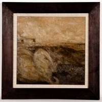 Lot 1967 - * JOE FAN, DOG oil on board 30cm x 30cm...