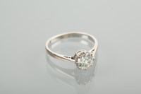 Lot 1101 - DIAMOND SOLITAIRE RING the brilliant cut...