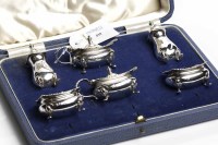 Lot 439 - SILVER CRUET SET maker Edward & Sons,...