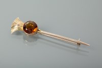 Lot 1111 - IMPRESSIVE CITRINE SET BROOCH in the form of a...