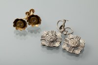 Lot 1138 - TWO PAIRS OF VICTORIAN EARRINGS one in white...