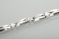 Lot 1150 - NINE CARAT WHITE GOLD BRACELET with...