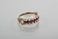 Lot 1161 - EARLY NINETEENTH CENTURY GARNET AND SEED PEARL...