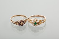 Lot 1163 - TWO EARLY NINETEENTH CENTURY GEM SET CLUSTER...