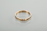 Lot 1175 - NINE CARAT GOLD WEDDING BAND size N