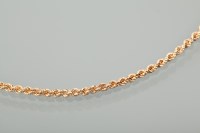 Lot 1188 - NINE CARAT GOLD ROPE TWIST NECKLACE 9.5g