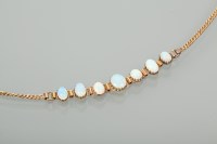 Lot 1191 - TWENTIETH CENTURY OPAL NECKLACE child's length,...