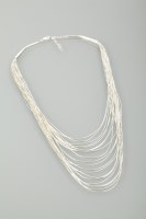 Lot 1196 - CONTEMPORARY SILVER NECKLACE BY MARY GLEN...