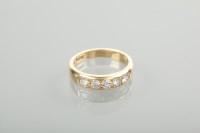 Lot 1233 - DIAMOND FIVE STONE RING the brilliant cut...