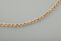 Lot 1261 - NINE CARAT GOLD ROPE TWIST NECKLACE...