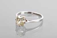 Lot 1295A - DIAMOND SOLITAIRE RING the cushion cut stone...