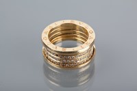 Lot 1305A - BULGARI EIGHTEEN CARAT GOLD DIAMOND SET RING...