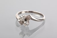 Lot 1315A - DIAMOND TWO STONE RING the two brilliant cut...