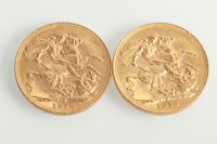 Lot 1003 - TWO PERTH SOVEREIGNS DATED 1914