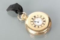 Lot 1008 - EIGHTEEN CARAT GOLD HALF HUNTER POCKET WATCH...