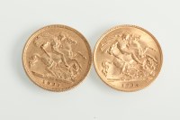 Lot 1028 - TWO HALF SOVEREIGNS DATED 1895 AND 1914