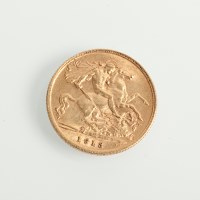 Lot 1033 - HALF SOVEREIGN DATED 1913