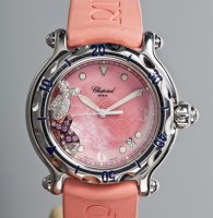 Lot 1050A - LADY'S CHOPARD HAPPY BEACH WRIST WATCH the...