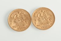 Lot 1071 - TWO HALF SOVEREIGNS DATED 1895 AND 1897